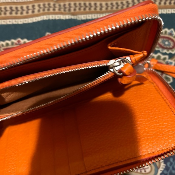 Dooney and Bourke Henrys Zip Around Wristlet, Orange - Picture 8 of 8